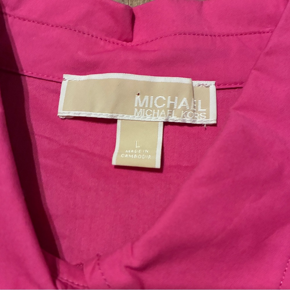 Michael Kors Bright Pink Button-Front - Picture 5 of 10